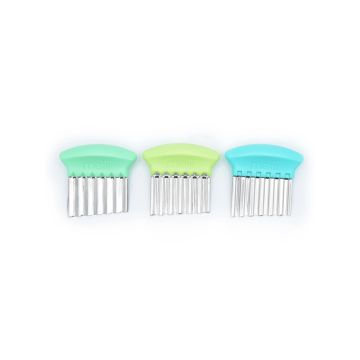 Melii Crinkle Cutters Mint Lime Blue, Set of 3