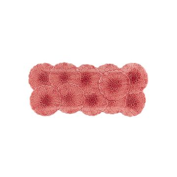 Bordallo Pinheiro Maria Flor Pink Dahlia Platter