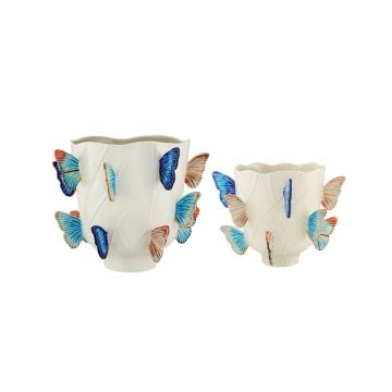 Bordallo Pinheiro Cloudy Butterflies Vase