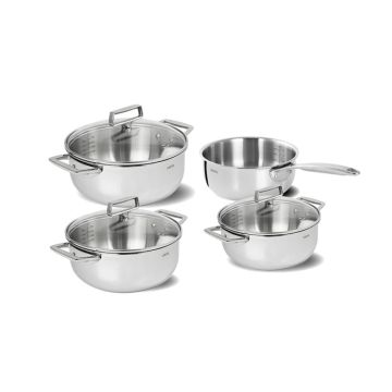 Cristel Castel'Pro Ultraply Cookware, Set of 4