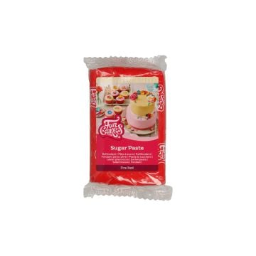 FunCakes Fire Red Sugar Paste, 250g