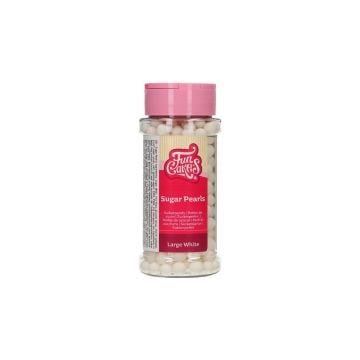 FunCakes Large Sugar Pearls White, 70g