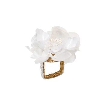 Kim Seybert Gardenia Napkin Rings, Set of 4