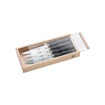 ZWILLING Steak Knives with Wooden Box, Set of 4