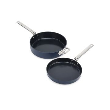 Joseph Joseph Space Frying Pans with Folding Handle, Set of 2