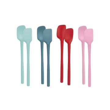 Tovolo Flex-Core All Silicone Mini Spatula and Spoonula, Set of 2