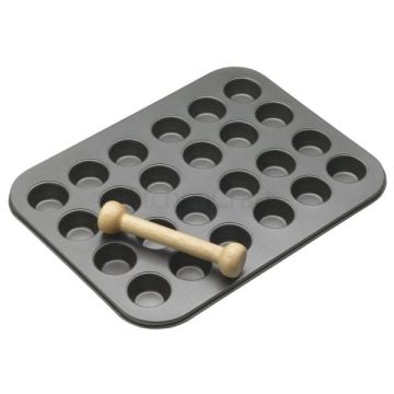 MasterClass Mini Tart Pan with Pastry Tamper, 24 Cavities 