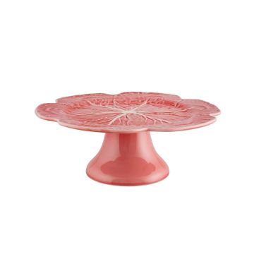 Bordallo Pinheiro Pink Cabbage Cake Stand, 31cm