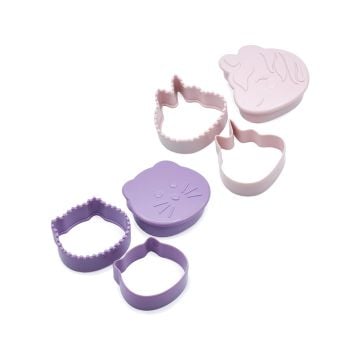 Melii 3-in-1 Sandwich Cutters Unicorn and Cat, Set of 6