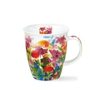 Dunoon Nevis Mug, Bright Blooms Pink