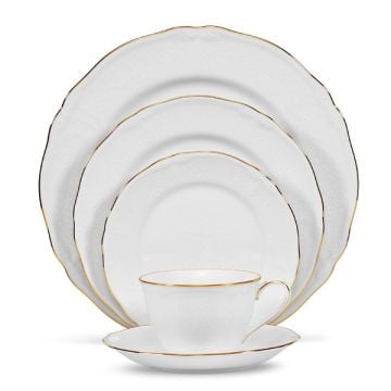 Noritake Princess Bouquet 67 Piece Dinner Set,Gold