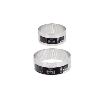 Patis Décor Perforated Round Tart Ring, H4cm