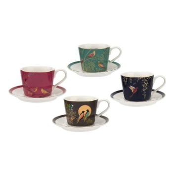 Portmeirion Sara Miller Chelsea Espresso Cup and Saucer, Set of 4 