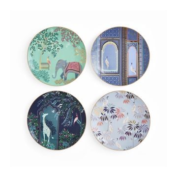 Portmeirion Sara Miller India Dessert Plates, Set of 4