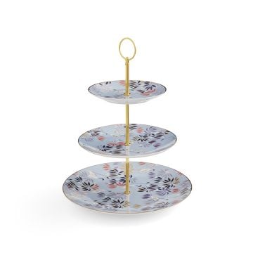 Portmeirion Sara Miller India 3 Tier Cake Stand, Sky Blue