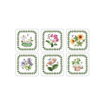 Portmeirion Pimpernel Exotic Botanic Garden Coasters, Set of 6