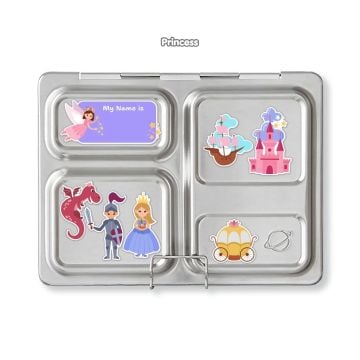 PlanetBox Launch Stainless Steel Lunch Box with Dippers & Magnet Set, Princess