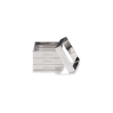 Patisse Square Tart Rings, Set of 4