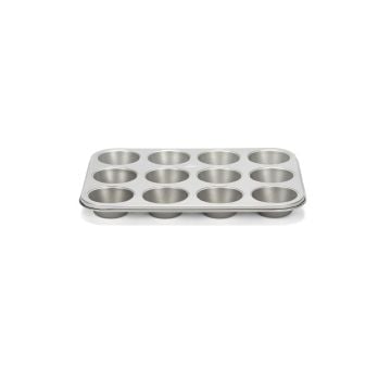 Patisse Silver Top Standard Muffin Pan, 12 Cavities