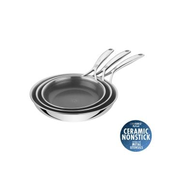 ZWILLING Peak Ceramic Hybrid Non-Stick Frying Pans, Set of 3