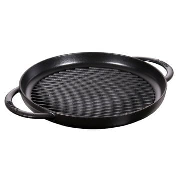 Staub Black Pure Cast Iron Grill Pan, 30cm