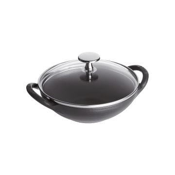 Staub Mini Cast Iron Wok with Lid