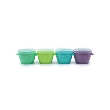 Melii Snap & Go Pods Baby Food Storage Containers 118ml, Set of 4