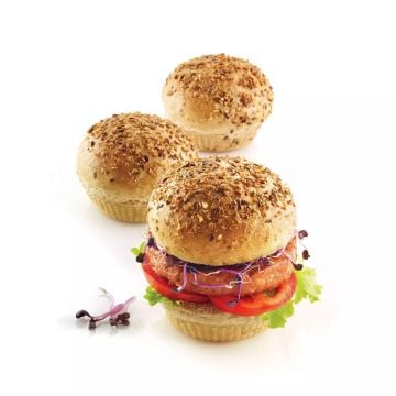 Silikomart Perforated Burger Bread Mold, 6 Cavities