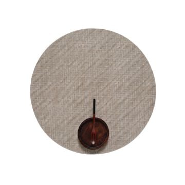 Chilewich Foxtail Round Placemat, Ecru