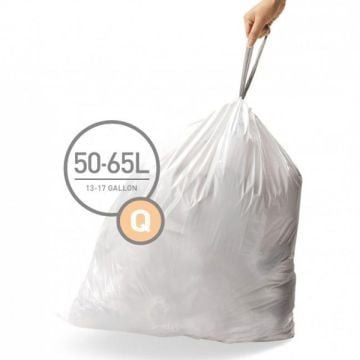 أكياس Q لسلة المهملات، 50-65 ليتر، 20 قطعة، سيمبل هيومان-Simplehuman