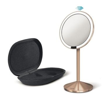 simplehuman Sensor Mirror Mini With Travel Case, Rose Gold