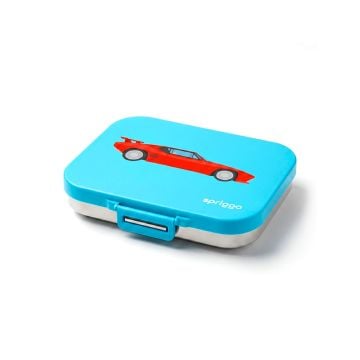 Spriggo Vault Pro Kids Lunch Box with Side Scoop, Rider Car