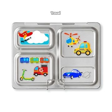 PlanetBox Launch Stainless Steel Lunch Box with Dippers & Magnet Set, Travel