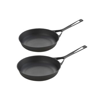 Unilloy Lightweight Cast Iron Frying Pan with Integrated Handle