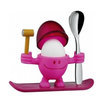 WMF McEGG Egg Cup with Spoon Pink/Purple