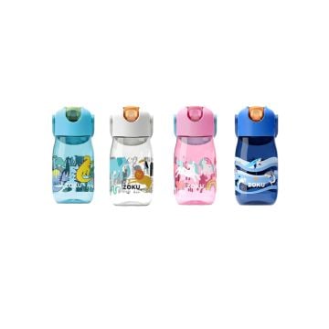 Zoku Kids Flip Straw Bottle, 410ml