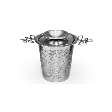 01LIV Charis Loose Leaf Tea Strainer, Silver