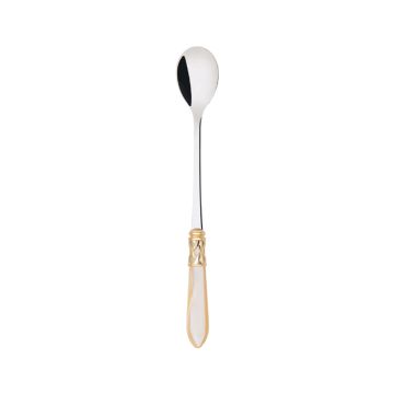 Bugatti Aladdin Gold Plated Ring Long Drink Spoons Ivory, Set of 6