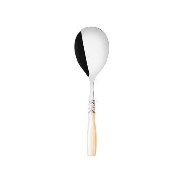 Bugatti Arianna Chromed Ring Rice Spoon, Ivory