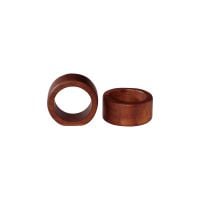 ASA Wood Plain Round Napkin Rings, Set of 2