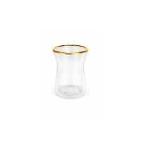 Bodum Melior Gold Rim Double Wall Tea Glasses, Set of 6