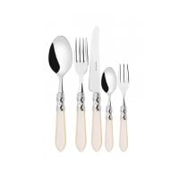 Bugatti Aladdin Chromed Ring Cutlery Ivory, Set of 30