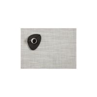 Chilewich Basketweave Rectangular Placemat, White and Silver