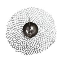 Chilewich Dahlia Round Placemat-Silver
