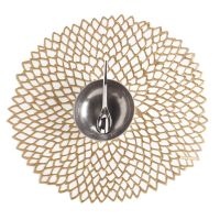 Chilewich Dahlia Round Placemat-Brass