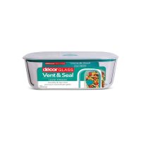Décor Vent & Seal Oblong Glass Container, 1 L
