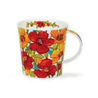 Dunoon Cairngorm Mug, Flower Shower Red