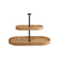 ASA Selection Wood 2-Tier Oval Etagere, Beige