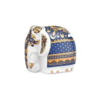 Noritake Tusker Elephant Tea Canister, Blue