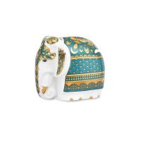 Noritake Tusker Elephant Tea Canister, Green